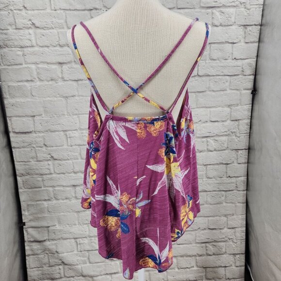We the Free Free People Hey Girl Tank Spring Plum Combos Purple Women's Medium - Picture 9 of 15